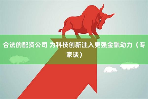 合法的配资公司 为科技创新注入更强金融动力（专家谈）